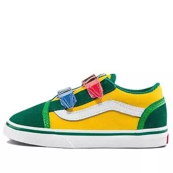 Кроссовки crayola x old skool 'green yellow' Vans, зеленый