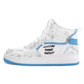 Кроссовки Crayon Shinchan/Crayon Shinchan Skateboarding Shoes Unisex High-top, черный