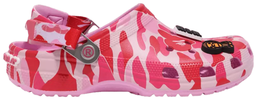 Кроссовки Crocs BAPE x Classic Clog 'ABC Camo - Pink', розовый