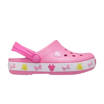 Кроссовки Crocs Disney x Classic Clog Kids Fun Lab Mickey Lights - Pink Lemonade, розовый