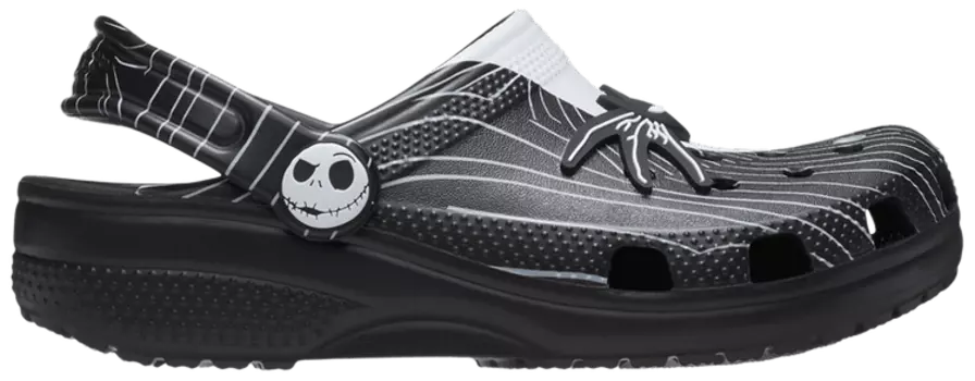 Кроссовки Crocs Nightmare Before Christmas x Classic Clog Kids 'Jack Skellington's Suit', черный