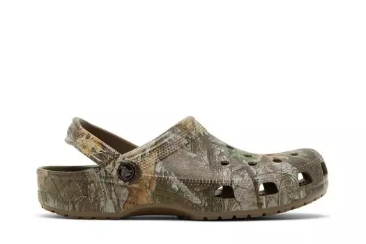 Кроссовки Crocs Realtree x Classic Clog Edge Camo - Walnut, коричневый