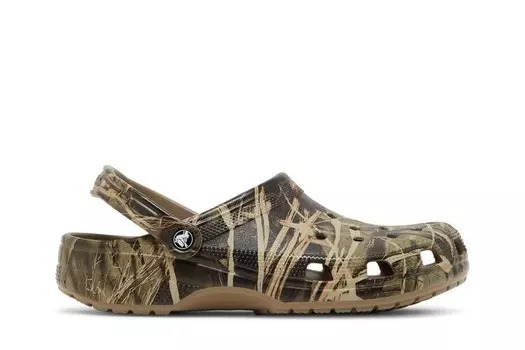 Кроссовки Crocs Realtree x Classic Clog V2 Max-4 HD Camouflage, коричневый