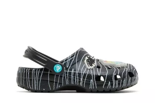 Кроссовки Crocs Ron English x Classic Clog Kids Party Animals - Zebra Black, черный