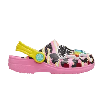 Кроссовки Crocs Ron English x Classic Clog Kids Party Animals - Pink Lemonade, розовый
