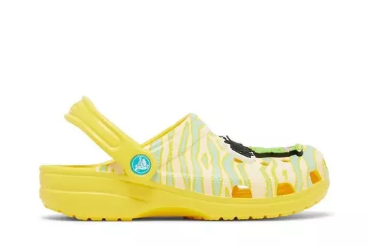 Кроссовки Crocs Ron English x Classic Clog Kids Party Animals - Zebra Lemon, желтый