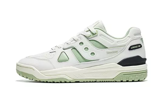 Кроссовки Cross 90 унисекс с низким верхом белые/зеленые Saucony