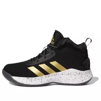Кроссовки cross 'em up 5 wide j 'black gold metallic' Adidas, черный