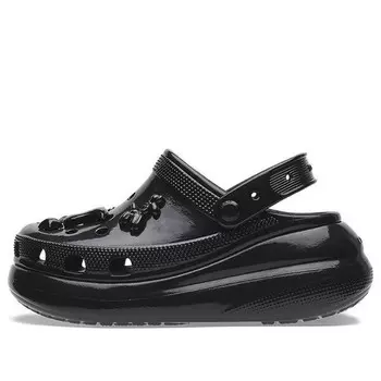 Кроссовки crush high shine clogs 'black' Crocs, черный