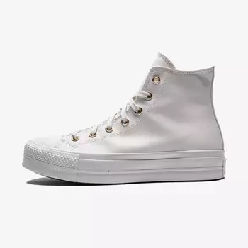 Кроссовки ct all star на платформе моно белые Converse