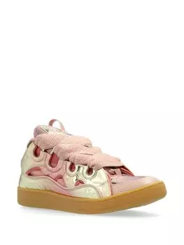Кроссовки Curb с эффектом металлик Lanvin, розовый