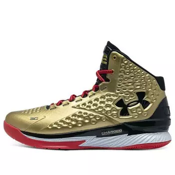 Кроссовки curry 1 retro 'all american' 2021 Under Armour, золотой