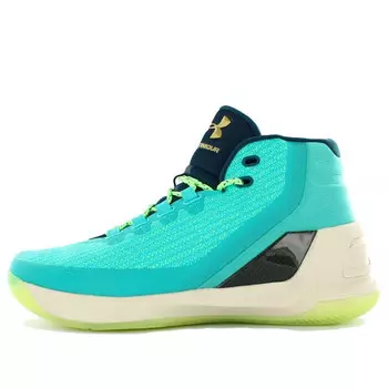 Кроссовки curry 3 'reign water' Under Armour, зеленый