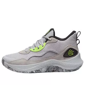 Кроссовки curry 3z 24 suede 'halo grey black' Under Armour, серый