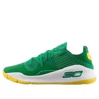 Кроссовки curry 4 low 'oakland athletics' Under Armour, зеленый