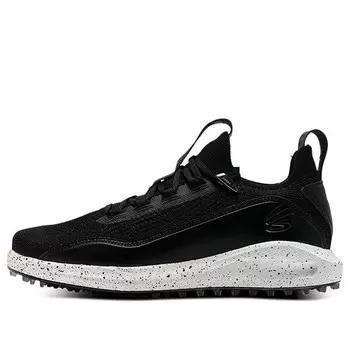 Кроссовки curry 8 golf spikeless 'black white' Under Armour, черный
