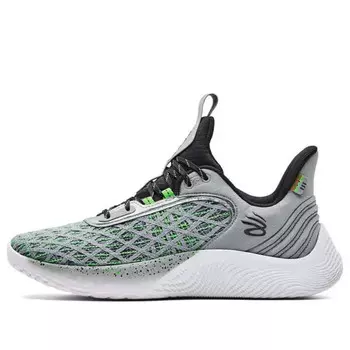 Кроссовки curry flow 9 'sesame street oscar' Under Armour, серый