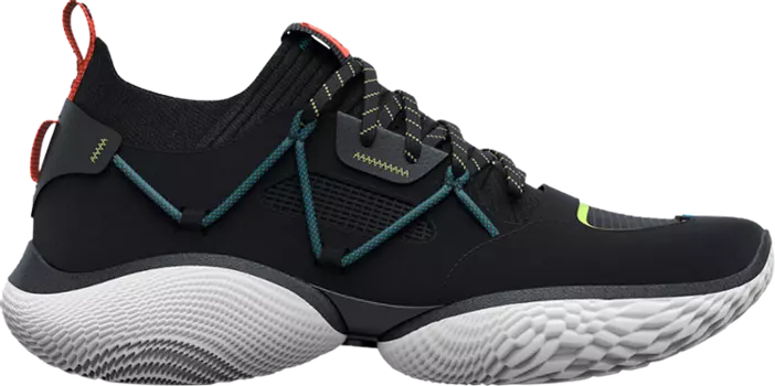 Кроссовки Curry Flow Cozy Black Electric Tangerine, черный