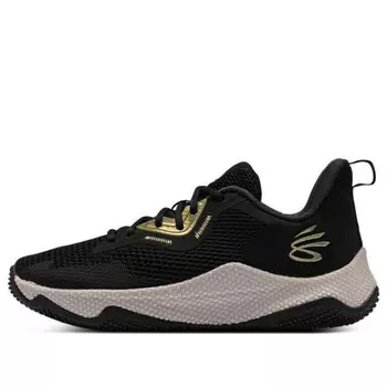 Кроссовки curry hovr splash 3 'black metallic gold' Under Armour, черный