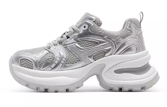 Кроссовки CВ°BANNER Chunky Sneakers Women's Low-Top Silver