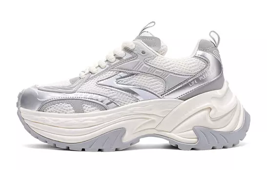 Кроссовки CВ°BANNER Chunky Sneakers Women's Low-Top Silver, серебряный