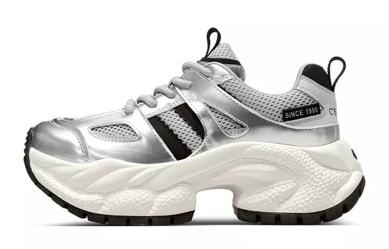 Кроссовки CВ°BANNER Chunky Sneakers Women's Low-Top Silver