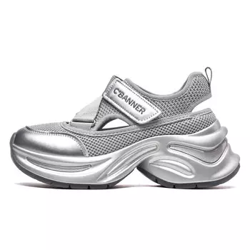 Кроссовки CВ°BANNER Chunky Sneakers Women's Low-Top Silver