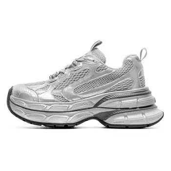 Кроссовки CВ°BANNER Chunky Sneakers Women's Low-Top Silver