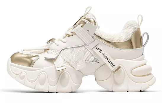 Кроссовки CВ°BANNER Chunky Sneakers Women's Low-Top White Gold, белый