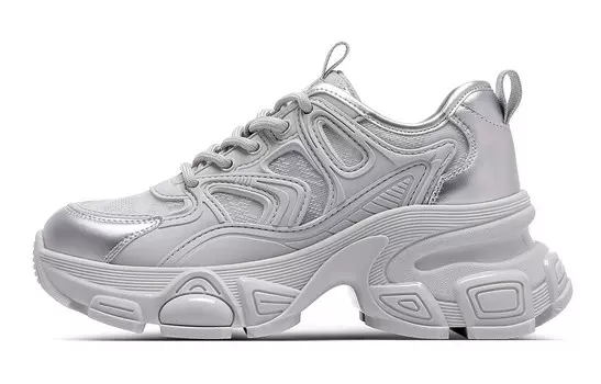 Кроссовки CВ°BANNER Chunky Sneakers Women's Low-Top Silver