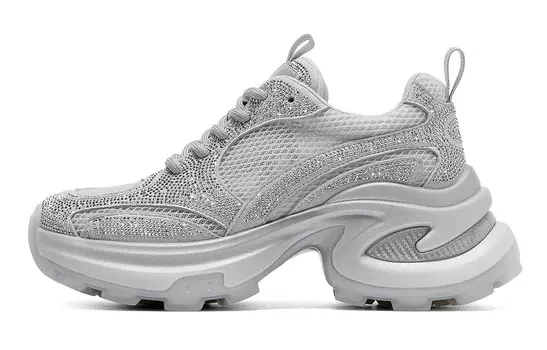 Кроссовки CВ°BANNER Chunky Sneakers Women's Low-Top Silver