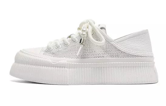 Кроссовки CВ°BANNER Skateboard Shoes Women's Low-Top White, белый