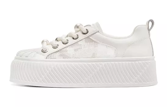 Кроссовки CВ°BANNER Skateboard Shoes Women's Low-Top White