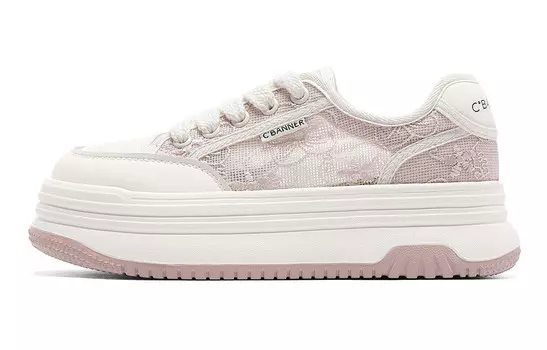 Кроссовки CВ°BANNER Skateboard Shoes Women's Low-Top Pink, розовый