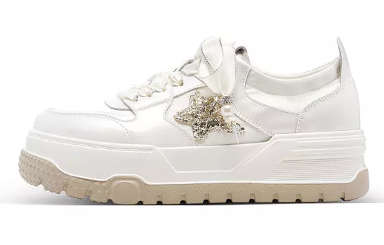 Кроссовки CВ°BANNER Skateboard Shoes Women's Low-Top Beige, бежевый