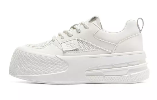 Кроссовки CВ°BANNER Skateboard Shoes Women's Low-Top White, белый