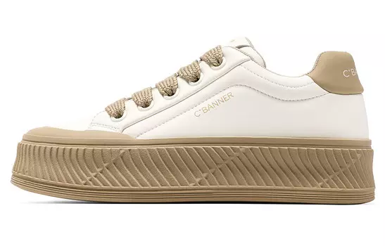 Кроссовки CВ°BANNER Skateboard Shoes Women's Low-Top Beige Apricot, бежевый