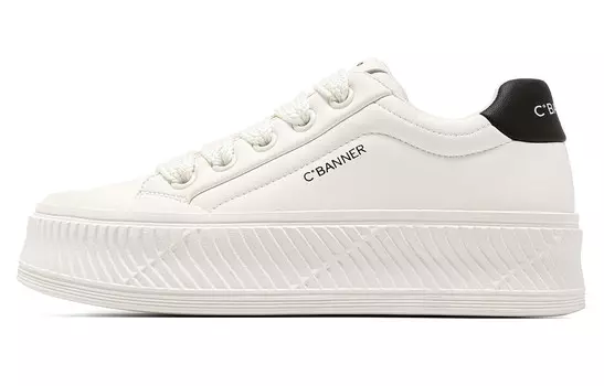 Кроссовки CВ°BANNER Skateboard Shoes Women's Low-Top Beige Black