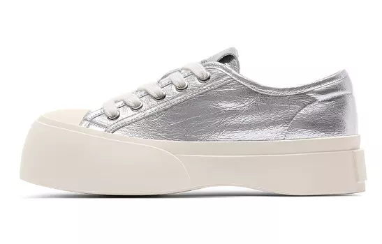 Кроссовки CВ°BANNER Skateboard Shoes Women's Low-Top Silver, серебряный