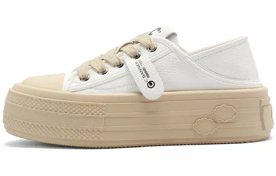 Кроссовки CВ°BANNER Skateboard Shoes Women's Low-Top White, белый