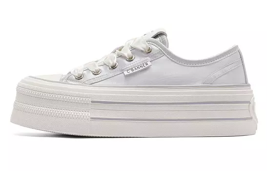 Кроссовки CВ°BANNER Skateboard Shoes Women's Low-Top Silver