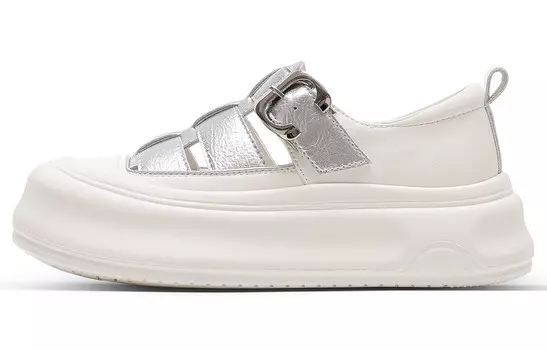 Кроссовки CВ°BANNER Skateboard Shoes Women's Low-Top Silver