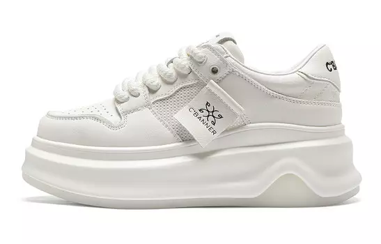 Кроссовки CВ°BANNER Skateboard Shoes Women's Low-Top White, белый