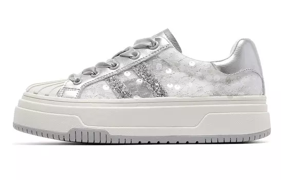 Кроссовки CВ°BANNER Skateboard Shoes Women's Low-Top Silver