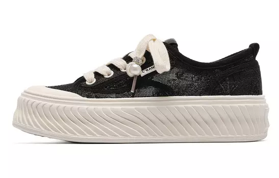 Кроссовки CВ°BANNER Skateboard Shoes Women's Low-Top Black