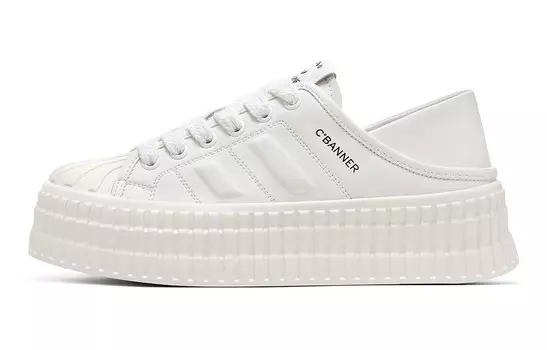 Кроссовки CВ°BANNER Skateboard Shoes Women's Low-Top White