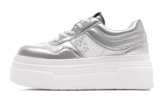 Кроссовки CВ°BANNER Skateboard Shoes Women's Low-Top Silver