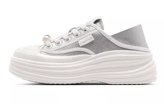 Кроссовки CВ°BANNER Skateboard Shoes Women's Low-Top Silver