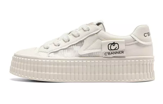 Кроссовки CВ°BANNER Skateboard Shoes Women's Low-Top Beige, бежевый