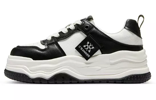 Кроссовки CВ°BANNER Skateboard Shoes Women's Low-Top Beige Black